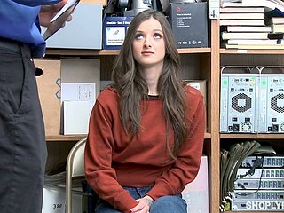 Shoplifting chick Kenzi Ryans is punished by one kinky dude