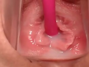Close-up van binnen nat jucy kut POV