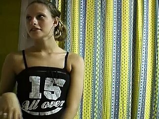Regimen with the addition of appealing German teen gets her shaved twat pleased