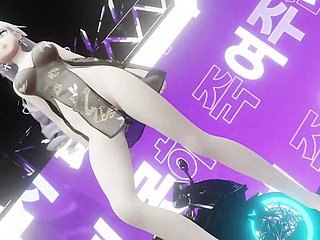 Sexy Anime-Mädchen tanzt + allmähliches Ausziehen (3D HENTAI)