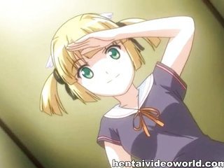 Girl all over swimsuit fingers hentai pussy