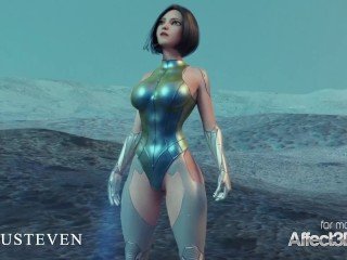 Angelita grandes tetas follada duro por un monstruo en una animación en 3D